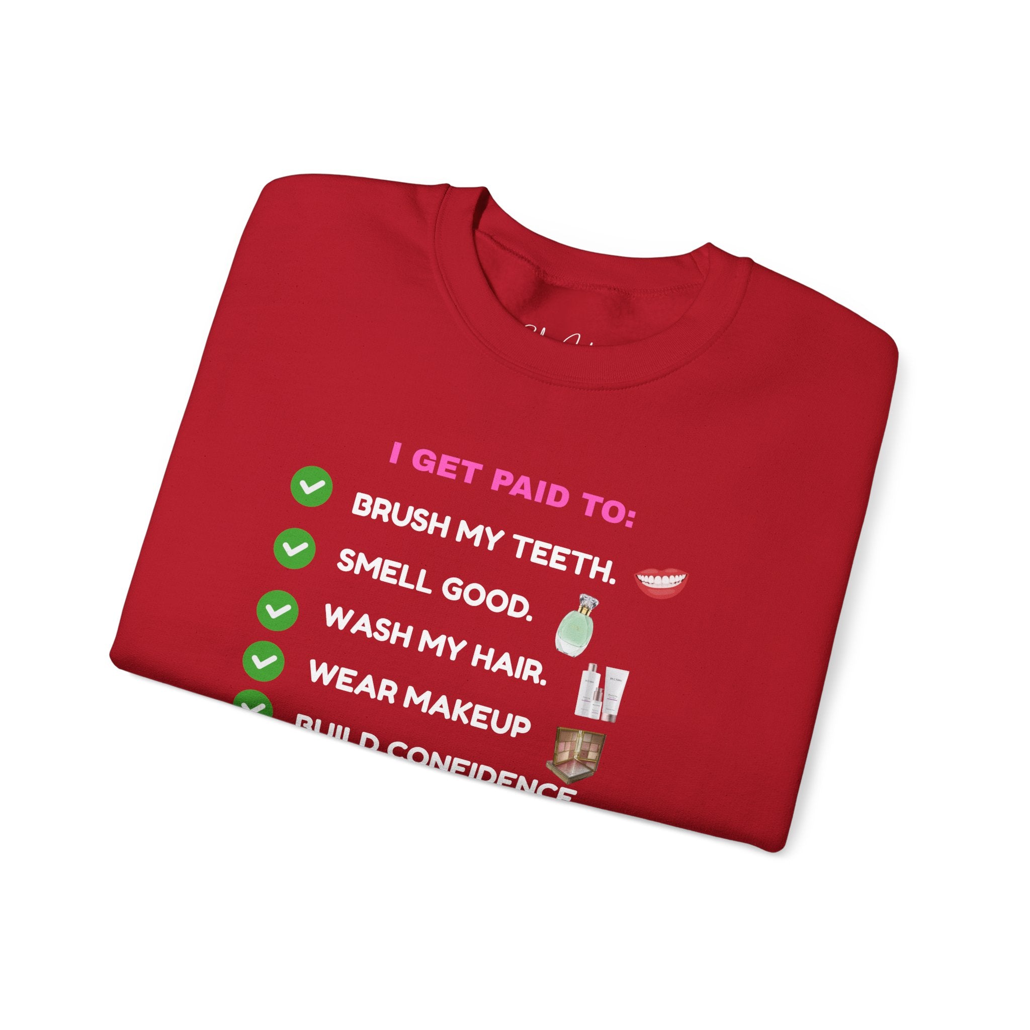 Do you get paid to... White Font Unisex Heavy Blend™ Crewneck Sweatshirt