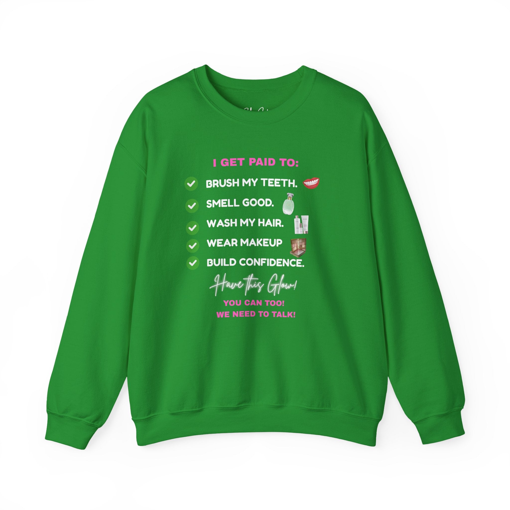 Do you get paid to... White Font Unisex Heavy Blend™ Crewneck Sweatshirt