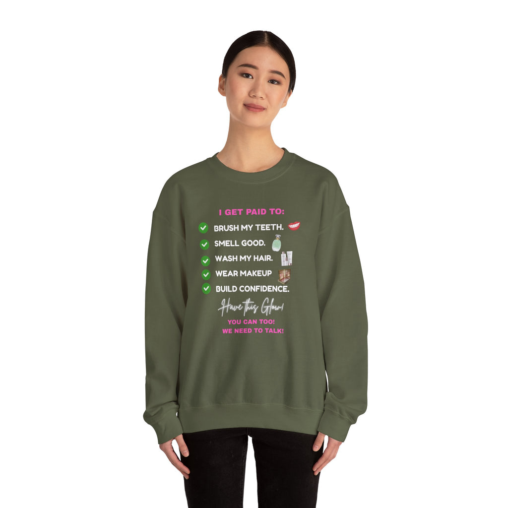 Do you get paid to... White Font Unisex Heavy Blend™ Crewneck Sweatshirt