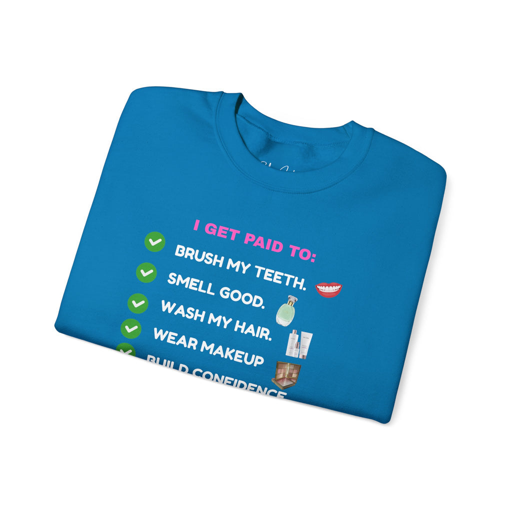Do you get paid to... White Font Unisex Heavy Blend™ Crewneck Sweatshirt