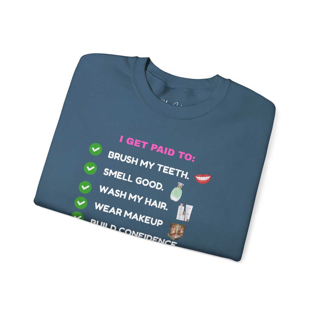 Do you get paid to... White Font Unisex Heavy Blend™ Crewneck Sweatshirt