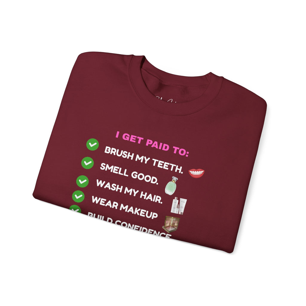 Do you get paid to... White Font Unisex Heavy Blend™ Crewneck Sweatshirt