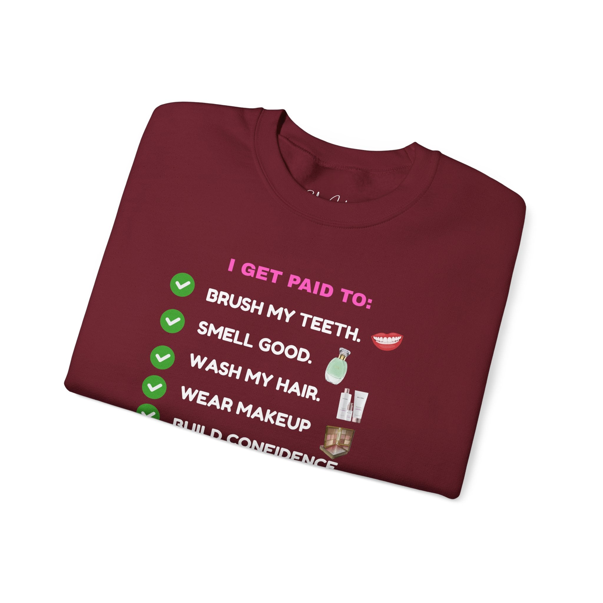 Do you get paid to... White Font Unisex Heavy Blend™ Crewneck Sweatshirt