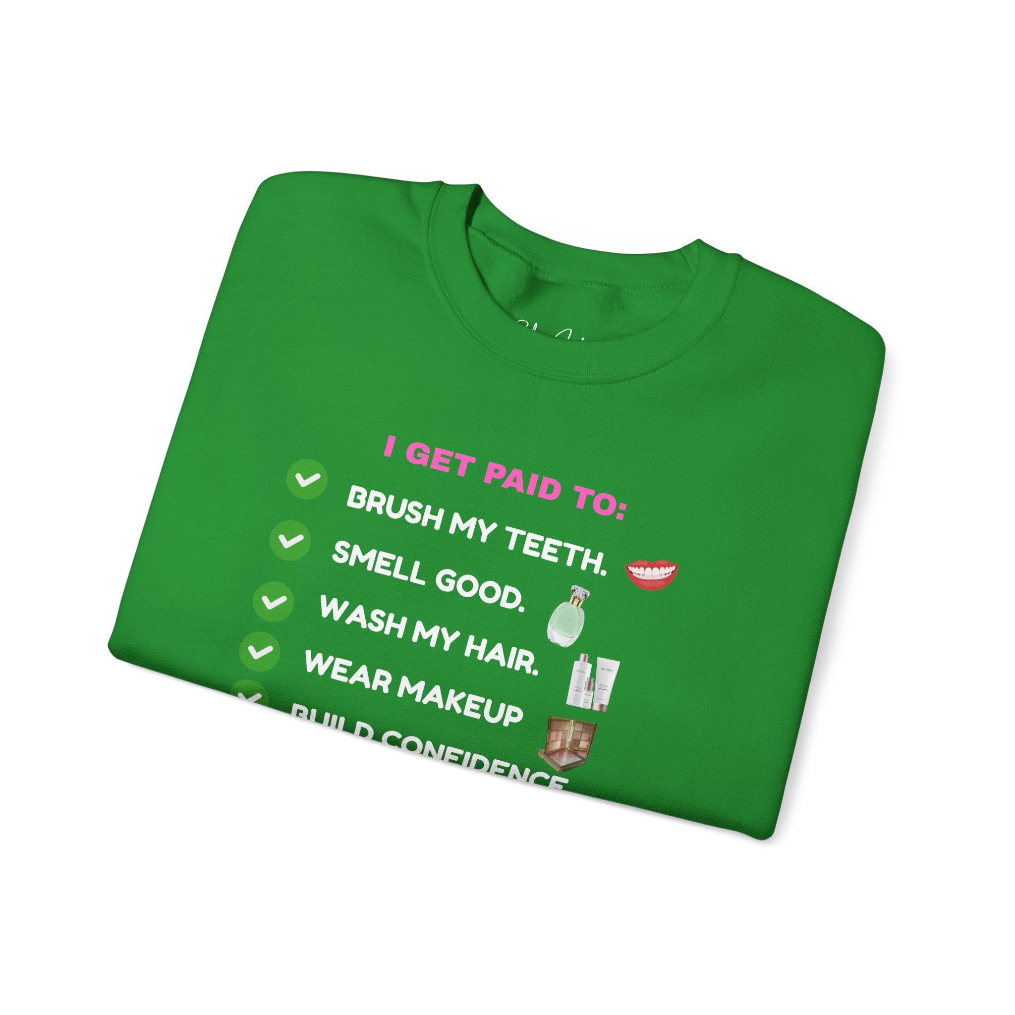 Do you get paid to... White Font Unisex Heavy Blend™ Crewneck Sweatshirt