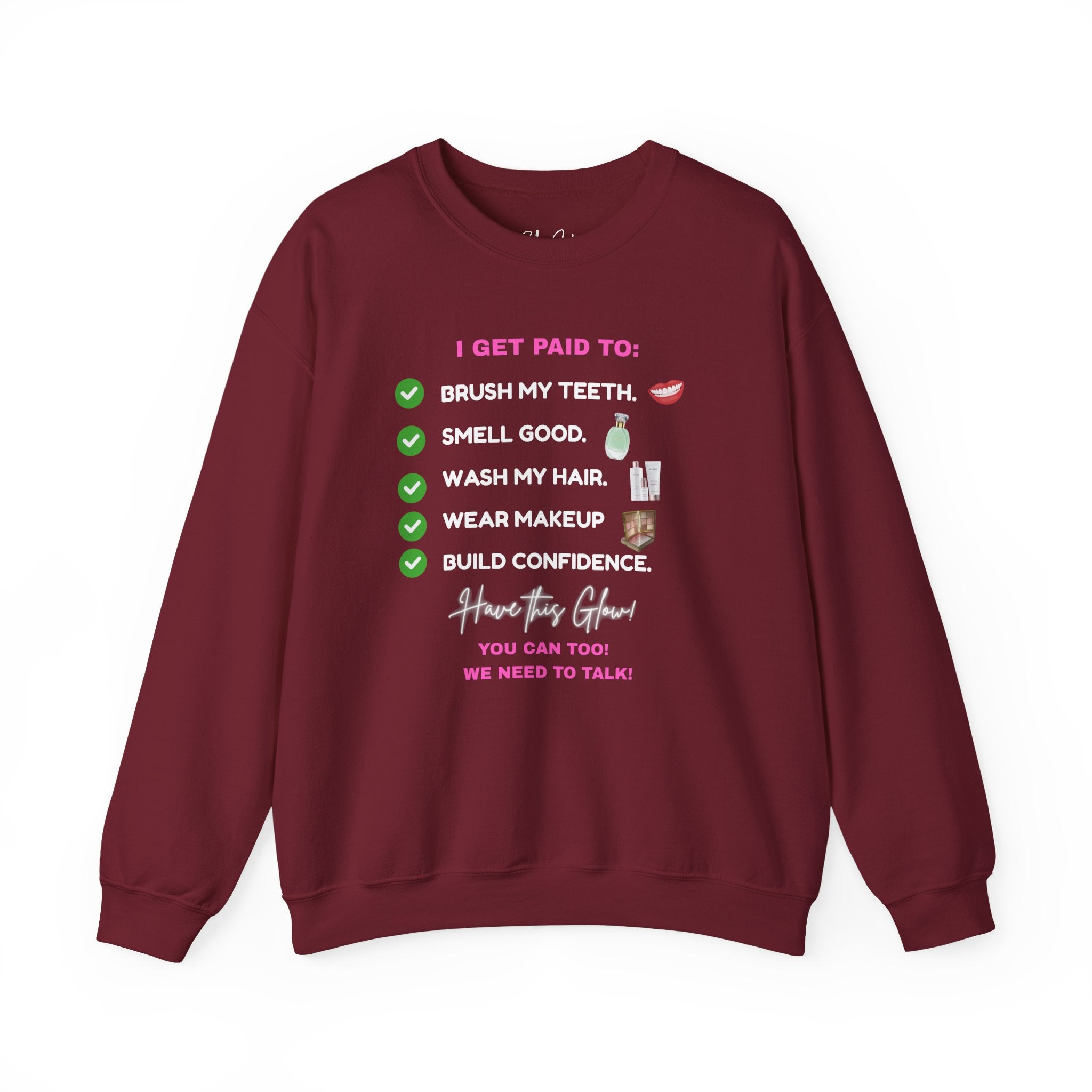 Do you get paid to... White Font Unisex Heavy Blend™ Crewneck Sweatshirt