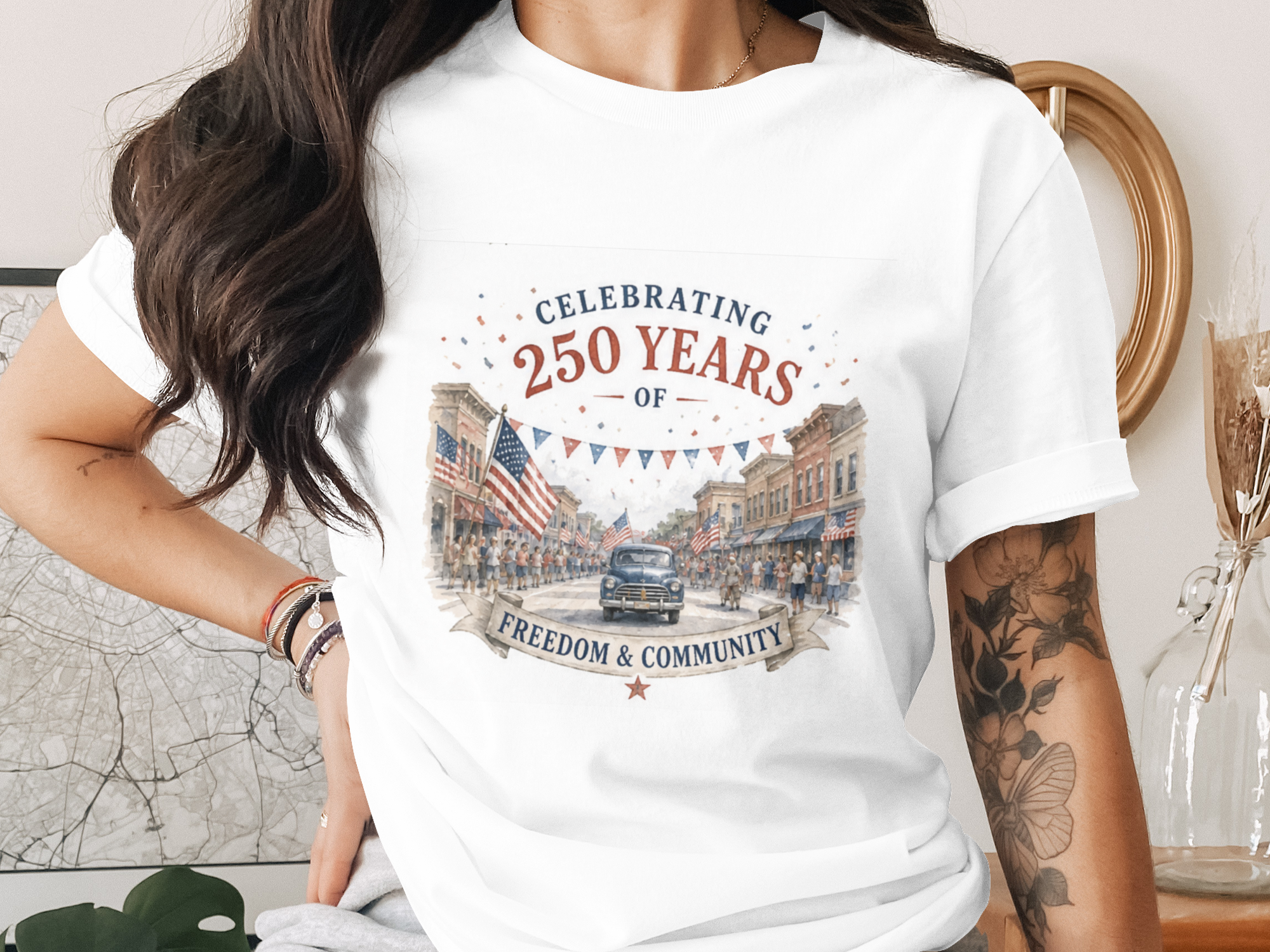 The 250 Years Heritage Celebration T-Shirt - 4th of July Vintage Tee